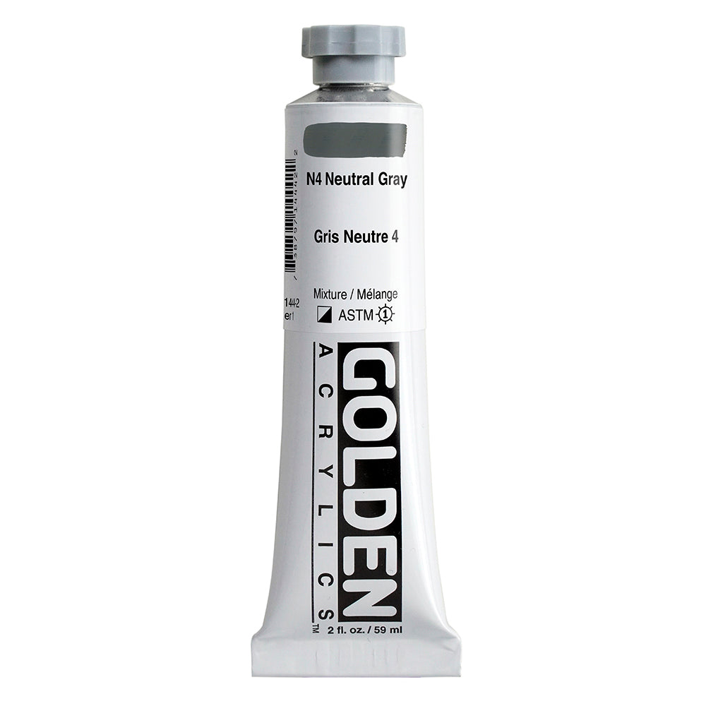 Golden Heavy Body Acrylverf N4 Neutraal Grijs 59ml 1444