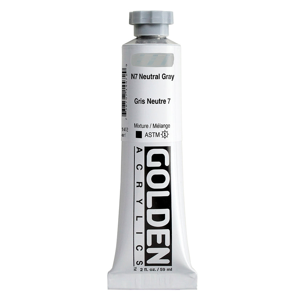 Golden Heavy Body Acrylverf N7 Neutraal Grijs 59ml 1447