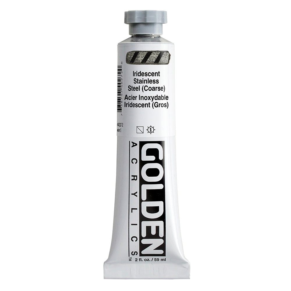 Golden Heavy Body Acrylverf Iriserend Staal (Grof) 59ml 4027