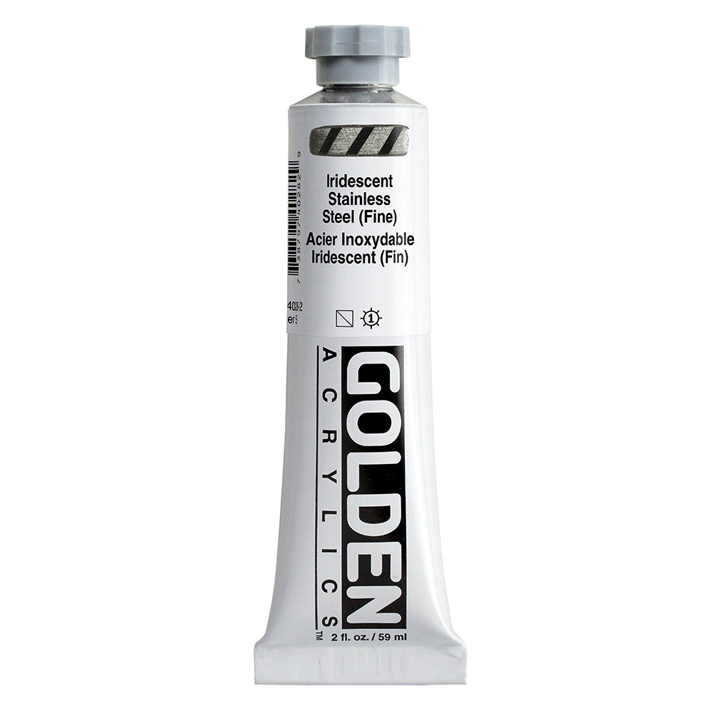 Golden Heavy Body Acrylverf Iriserend Staal (Fijn) 59ml 4028