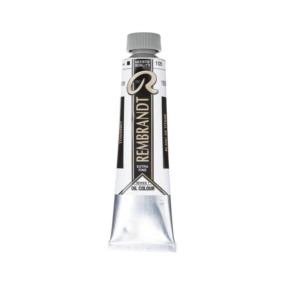 Rembrandt Oil Paint Tube 40 ml Titanium White (Safflower Oil) 105