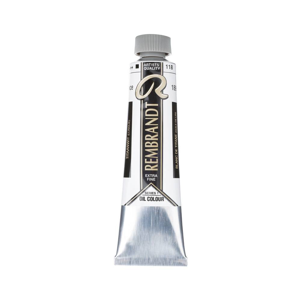Rembrandt Olieverf Tube 40 ml Titaanwit (Lijnolie) 118