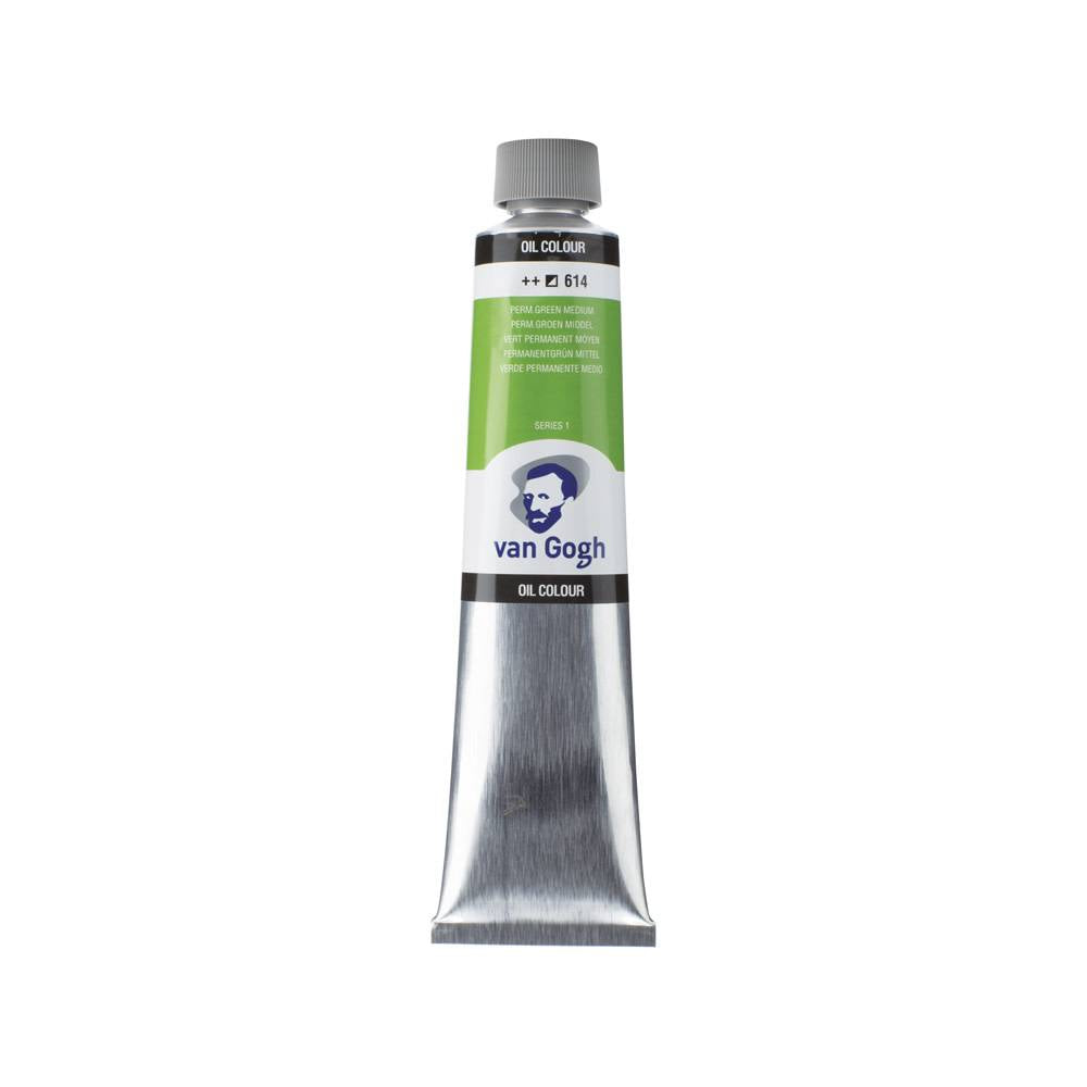 Van Gogh 200ml olieverf 614 Permanentgroen middel