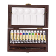 Rembrandt Aquarelverf houten kist set Traditional | 12 x 10 ml tubes + accessoires
