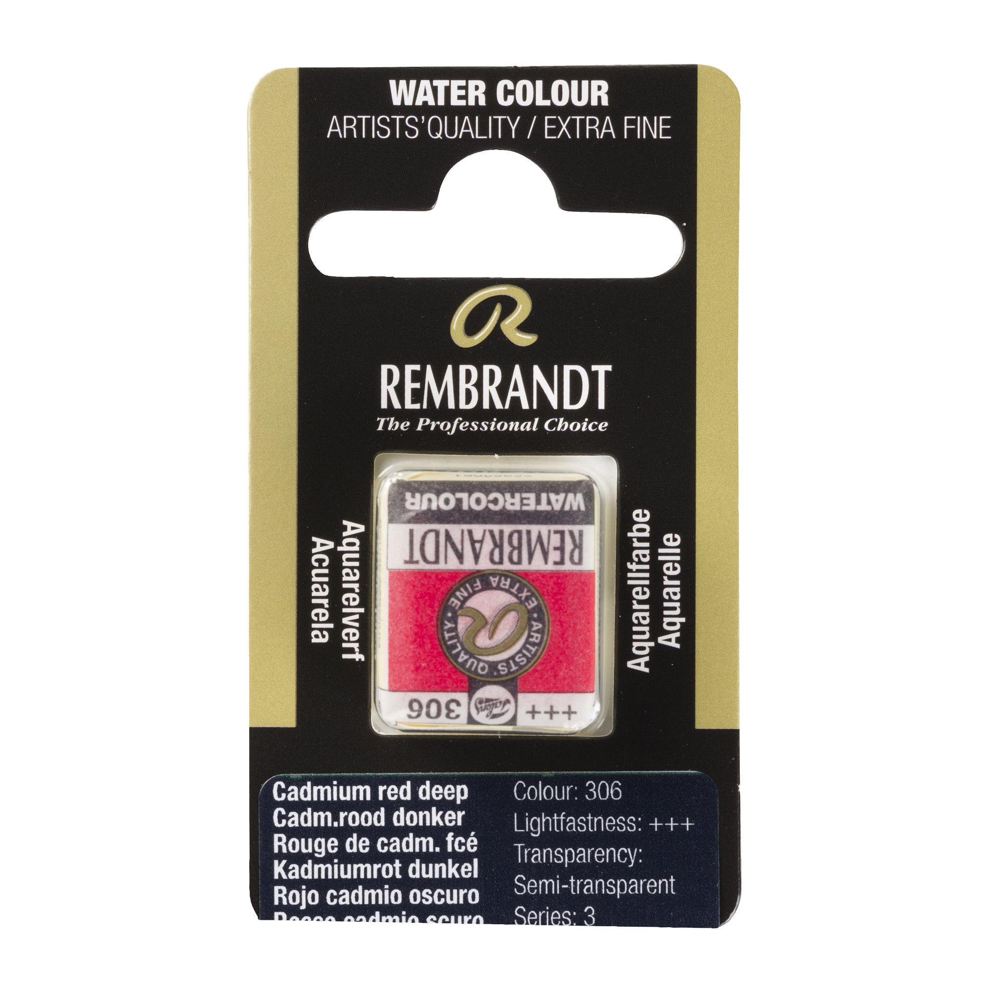 Rembrandt Aquarelverf Napje Cadmiumrood Donker 306
