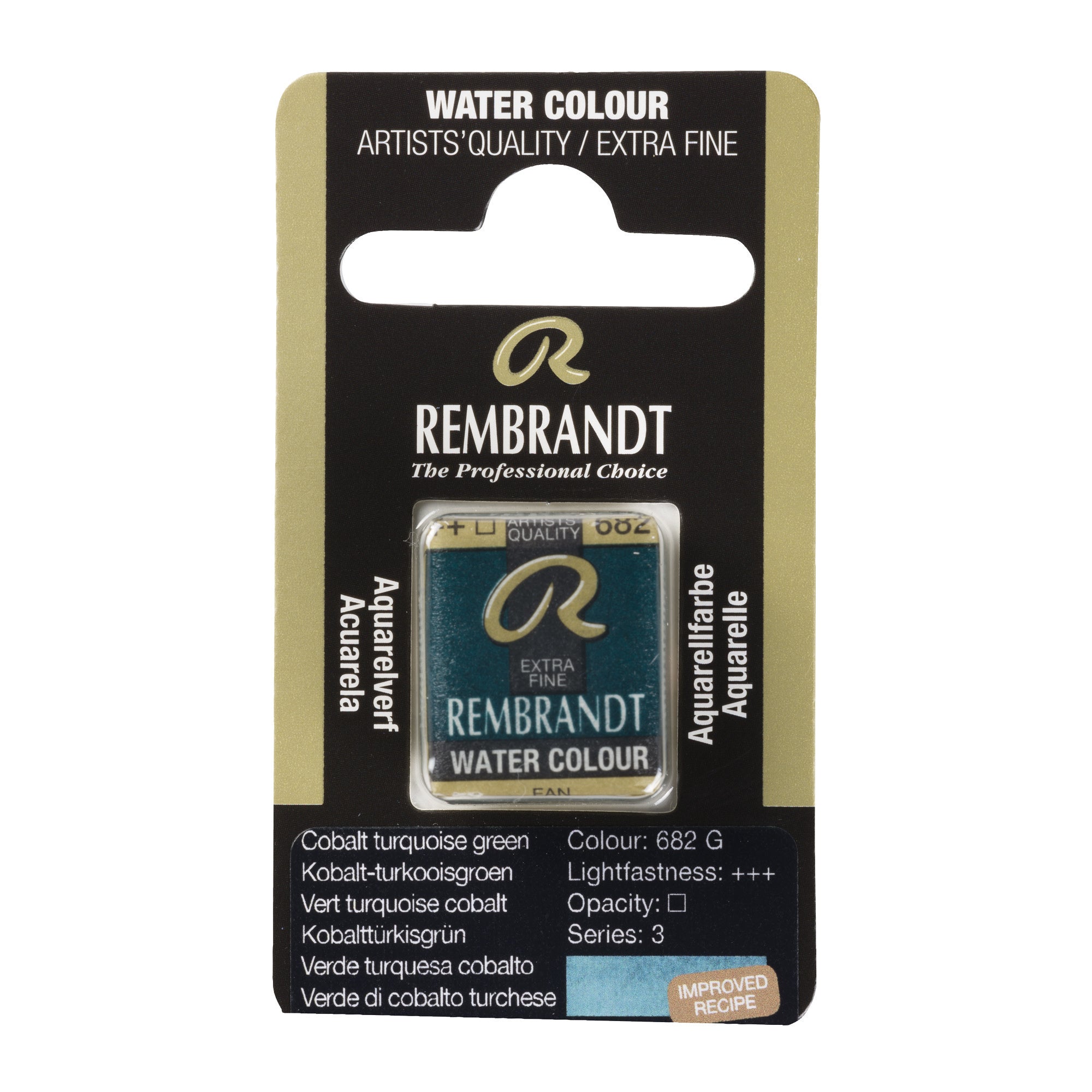 Rembrandt Aquarelverf Napje Kobalt-Turkooisgroen 682