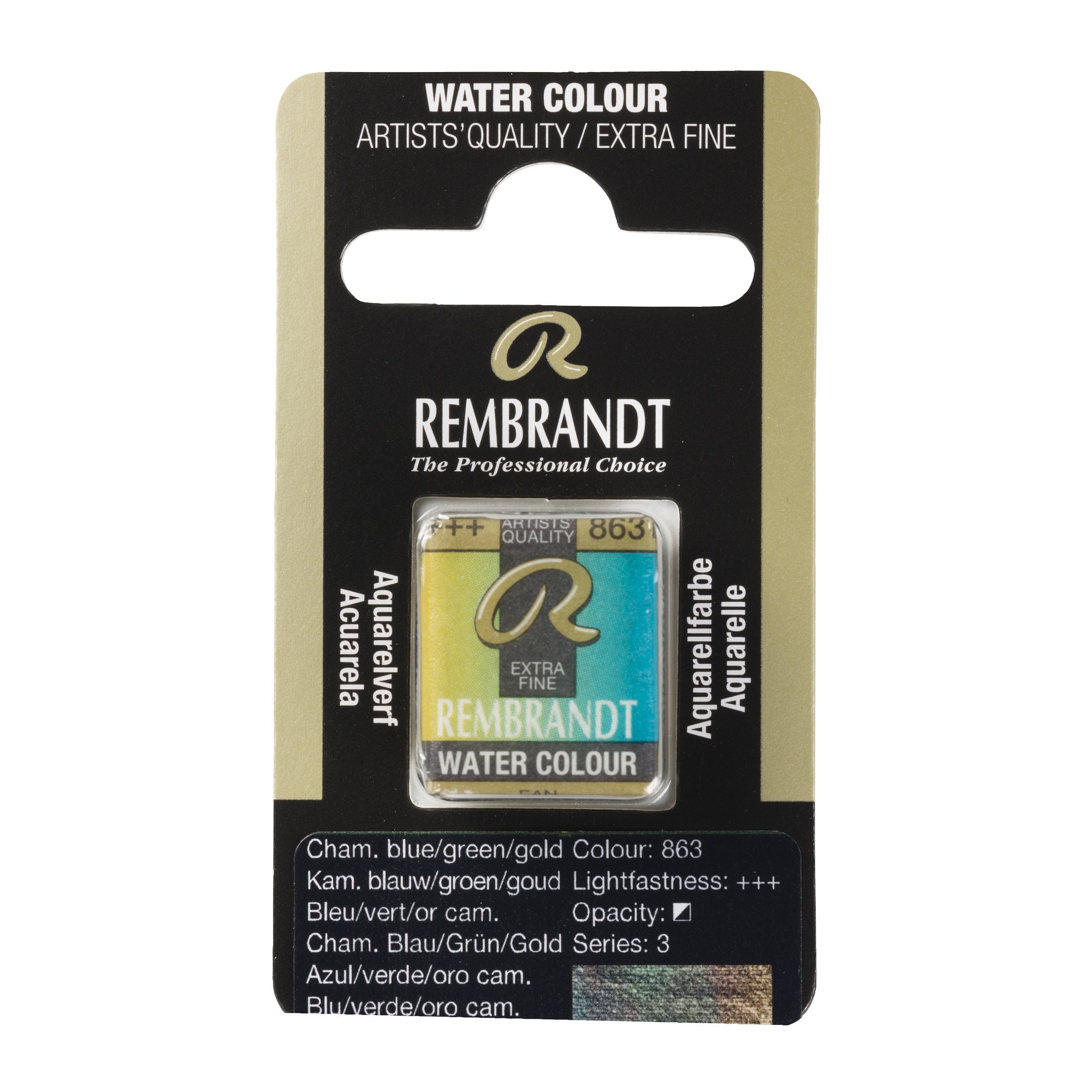 Rembrandt Aquarelverf Napje Kameleon Blauw/Groen/Goud 863