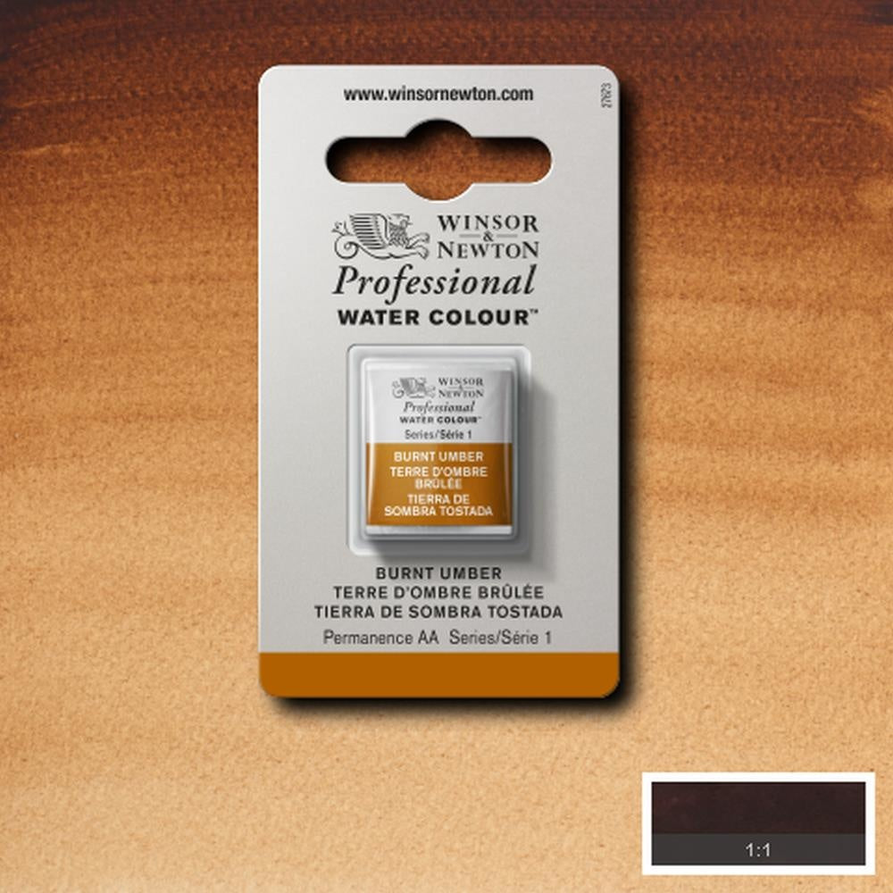 W&N pro. aquarelverf halve nap Burnt Umber S1