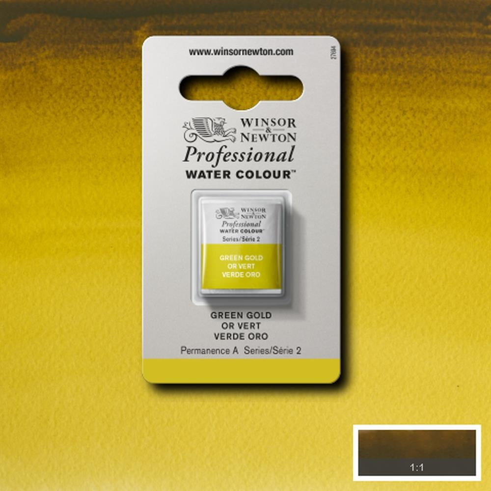 W&N pro. aquarelverf halve nap Green Gold S2