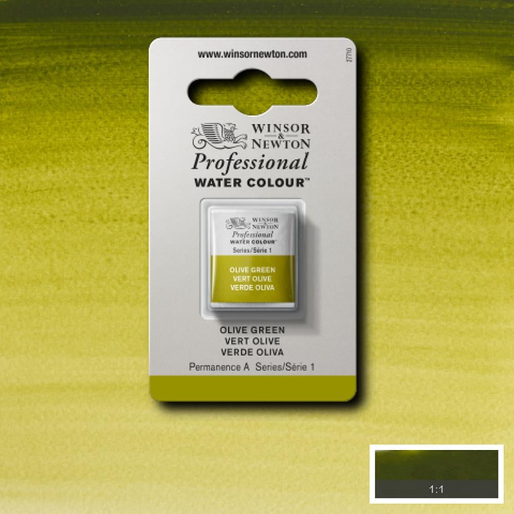 W&N pro. aquarelverf halve nap Olive Green S1