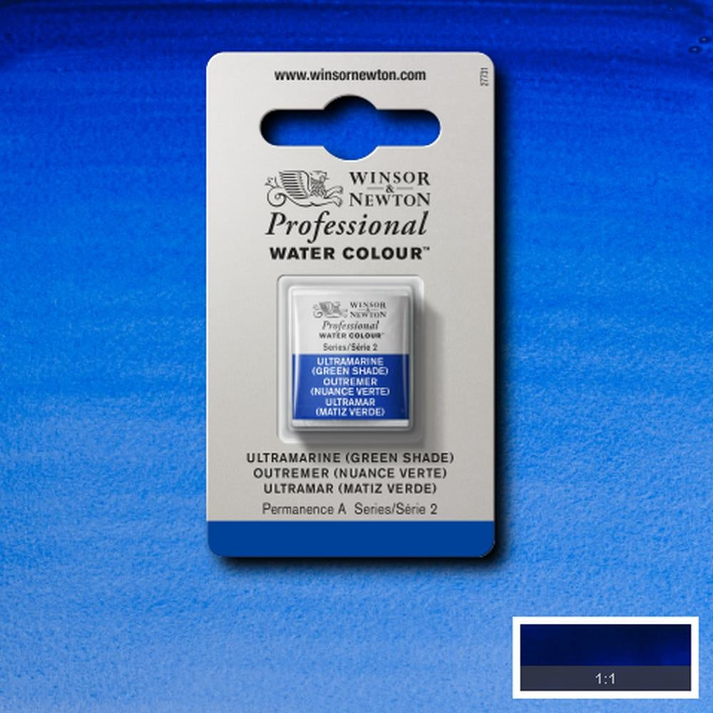 W&N pro. aquarelverf halve nap Ultramarine (Green Shade) S2