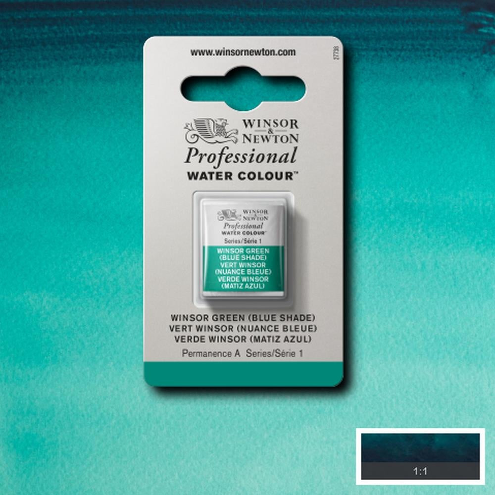 W&N pro. aquarelverf halve nap Winsor Green (Blue shade) S1