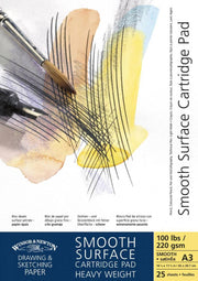 Drawing and sketch pad, smooth surface, glued, 25 sheets, 220g, A2