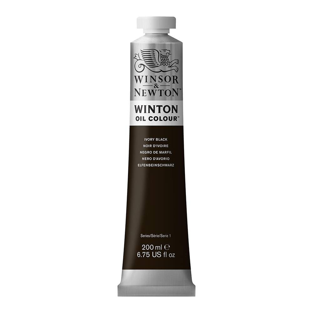 W&N Winton olieverf 200ml Ivory Black 331