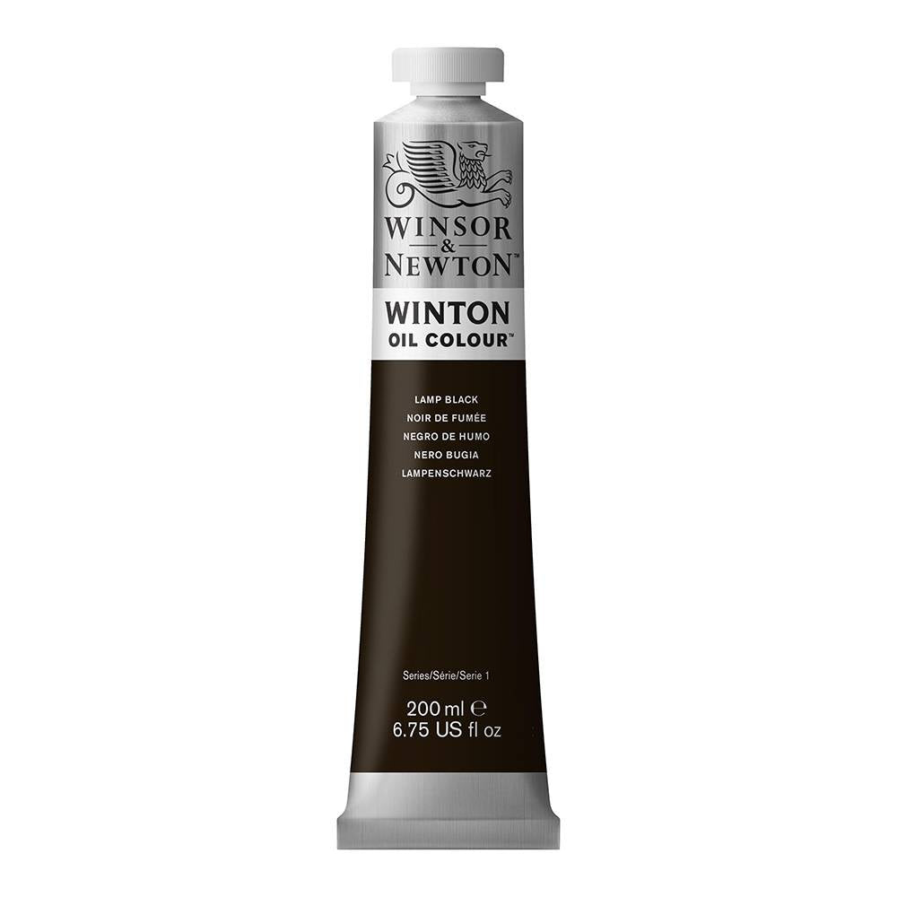 W&N Winton olieverf 200ml Lamp Black 337