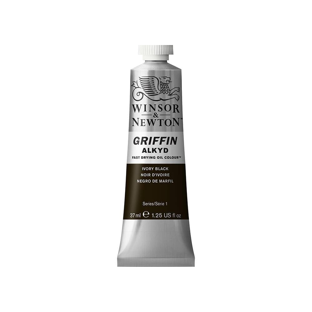 W&N Griffin Alkyd olieverf 37ml Ivory Black 331