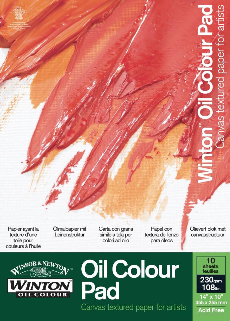 Winton Oil Paint Block, 1-sided glued, 230g, 10 sheets, 250x170mm