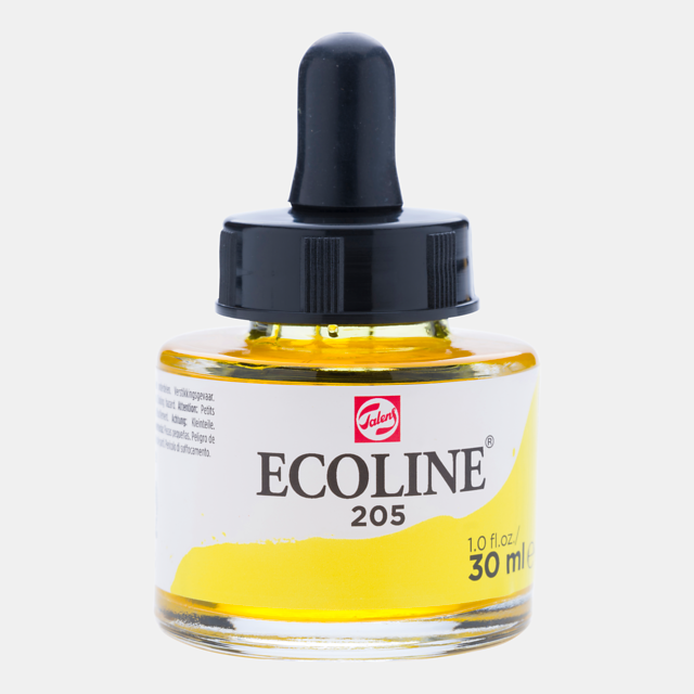 Ecoline Liquid Watercolour Bottle 30ml Lemon Yellow (Primary) 205
