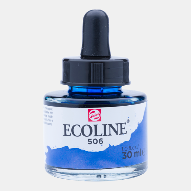 Ecoline Liquid Watercolour Bottle 30ml Ultramarine Dark 506