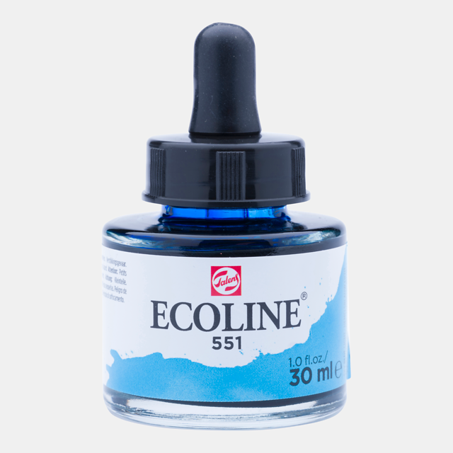 Ecoline Liquid Watercolor Bottle 30ml Sky Blue Light 551