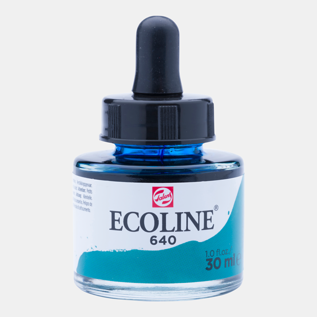 Ecoline Liquid Watercolour Bottle 30ml Blue-Green 640