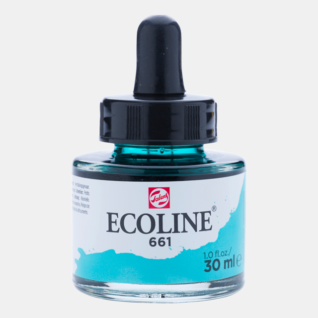 Ecoline Liquid Watercolor Bottle 30ml Turquoise Green 661