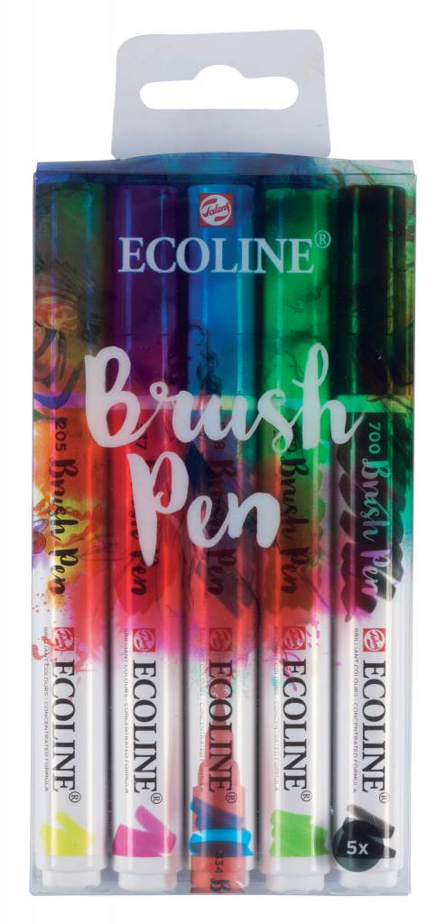 Ecoline brush pen set 5