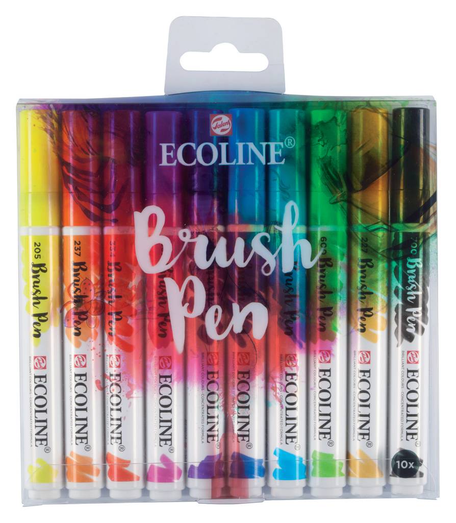 Ecoline brush pen set 10 markers