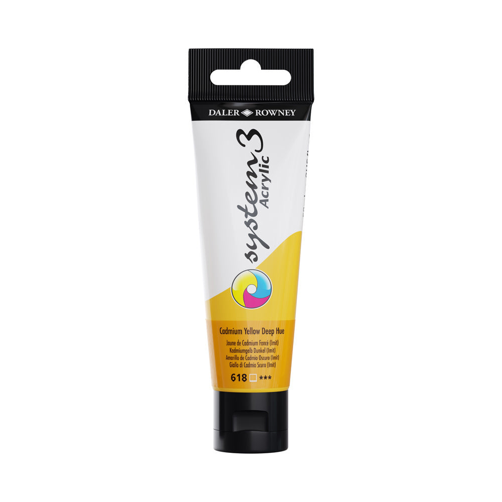 System 3 Acrylverf 150ml Tubes Cadmium Yellow Deep (Hue)