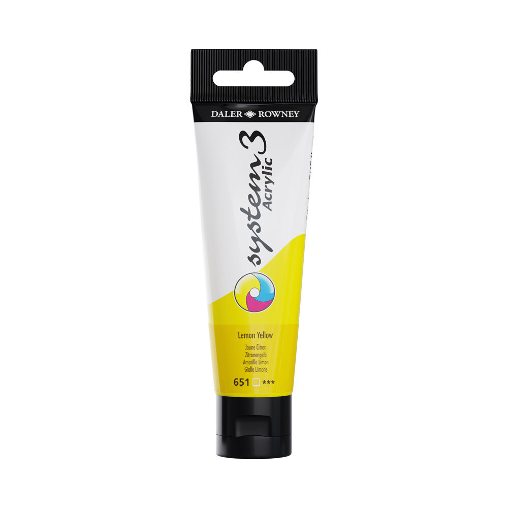 System 3 Acrylverf 150ml Tubes Lemon Yellow