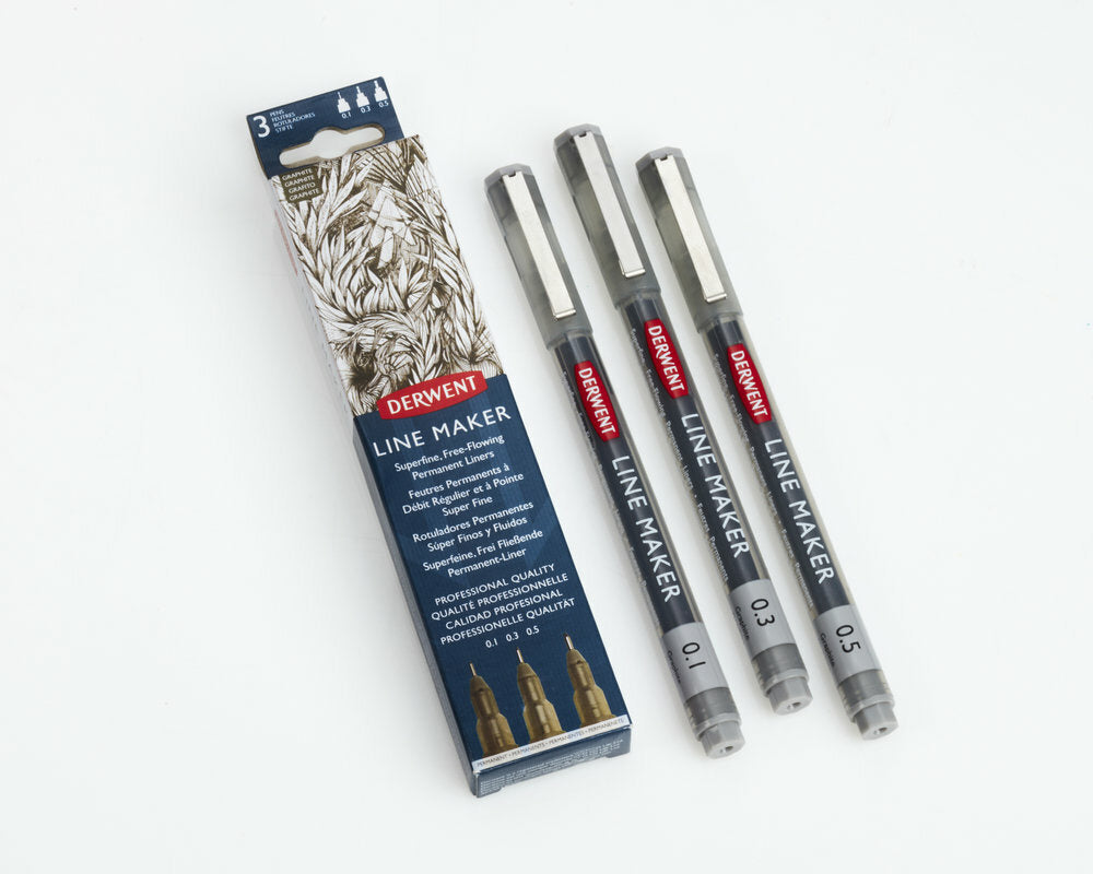 Derwent Line Maker Set Graphite with 3 Pens