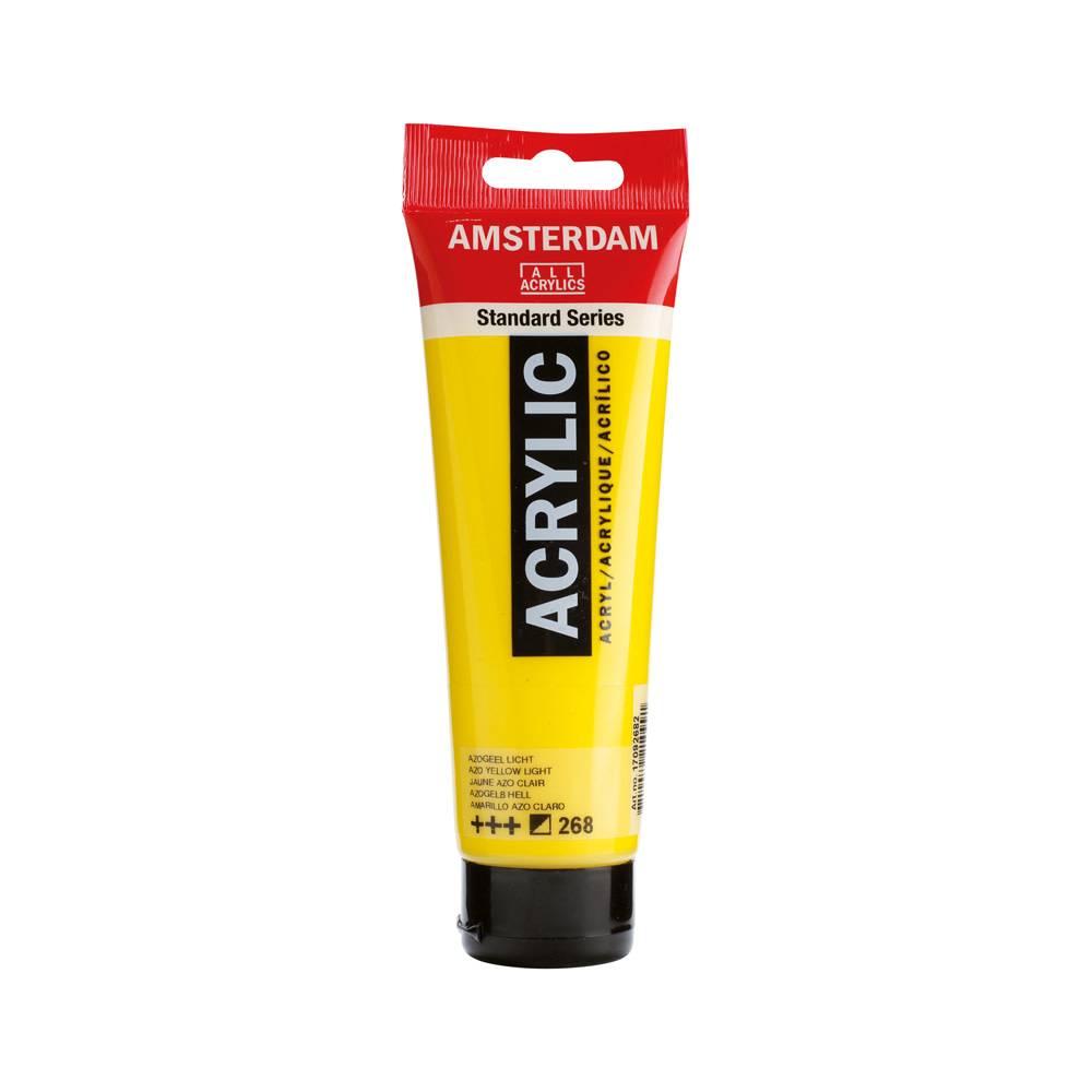 Amsterdam Standard Series Acrylic Paint Tube 120 ml Azo Yellow Light 268