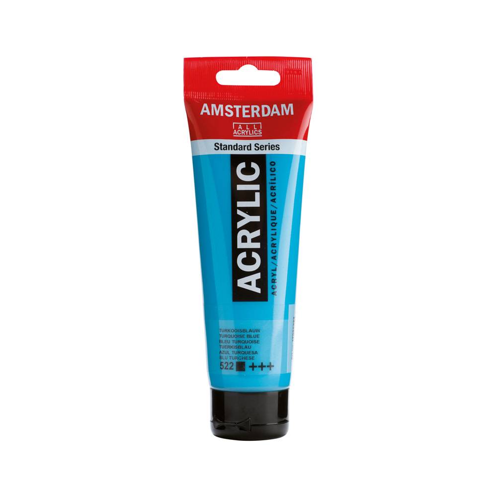 Amsterdam Standard Series Acrylic Paint Tube 120 ml Turquoise Blue 522