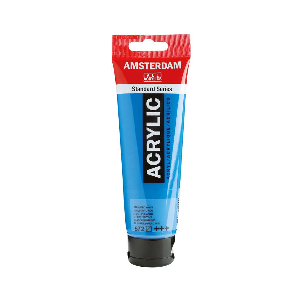 Amsterdam Standard Series Acrylic Paint Tube 120 ml Primary Cyan 572