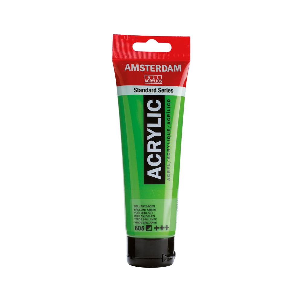 Amsterdam Standard Series Acrylic Paint Tube 120 ml Brilliant Green 605