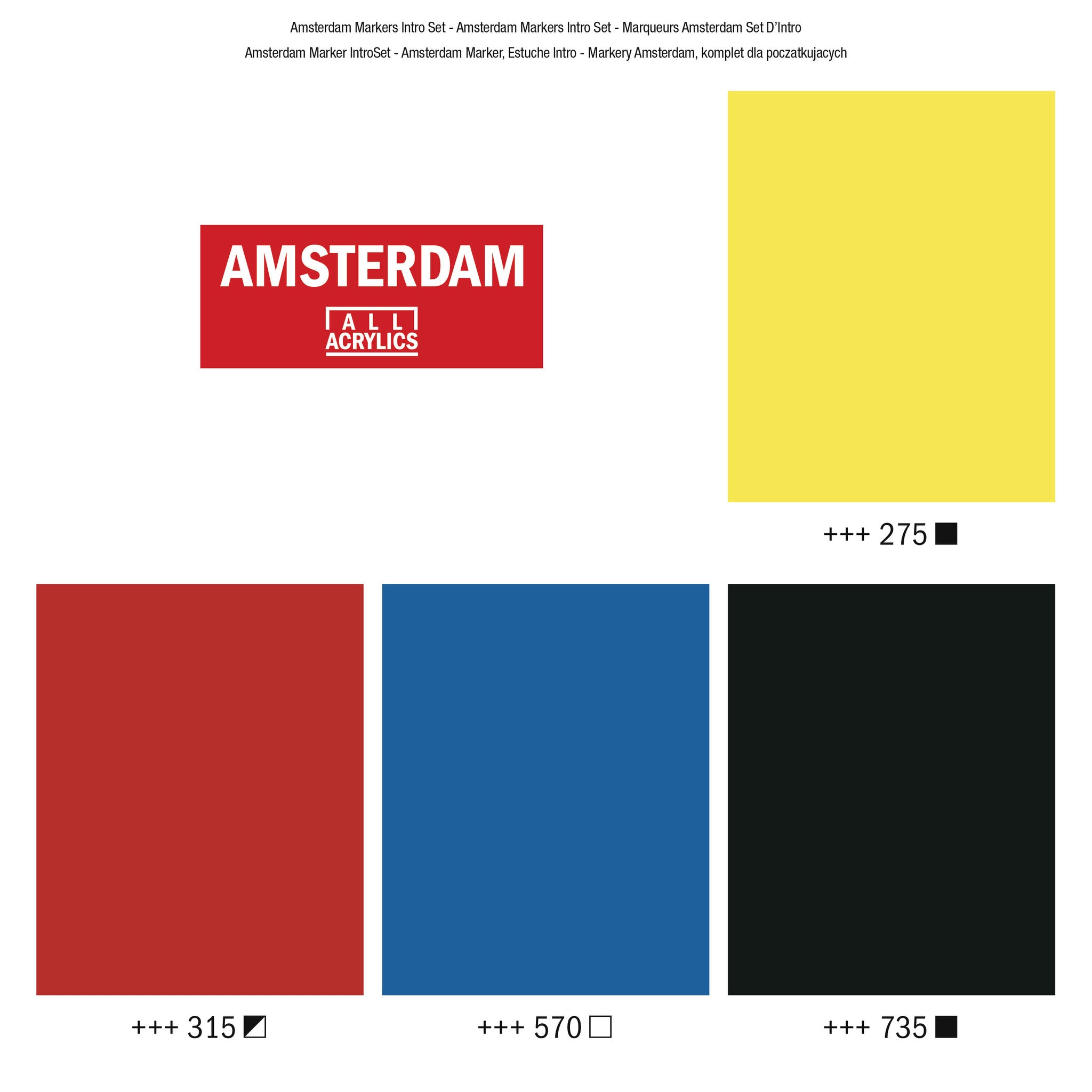 Amsterdam Acrylmarker intro set | 4 kleuren