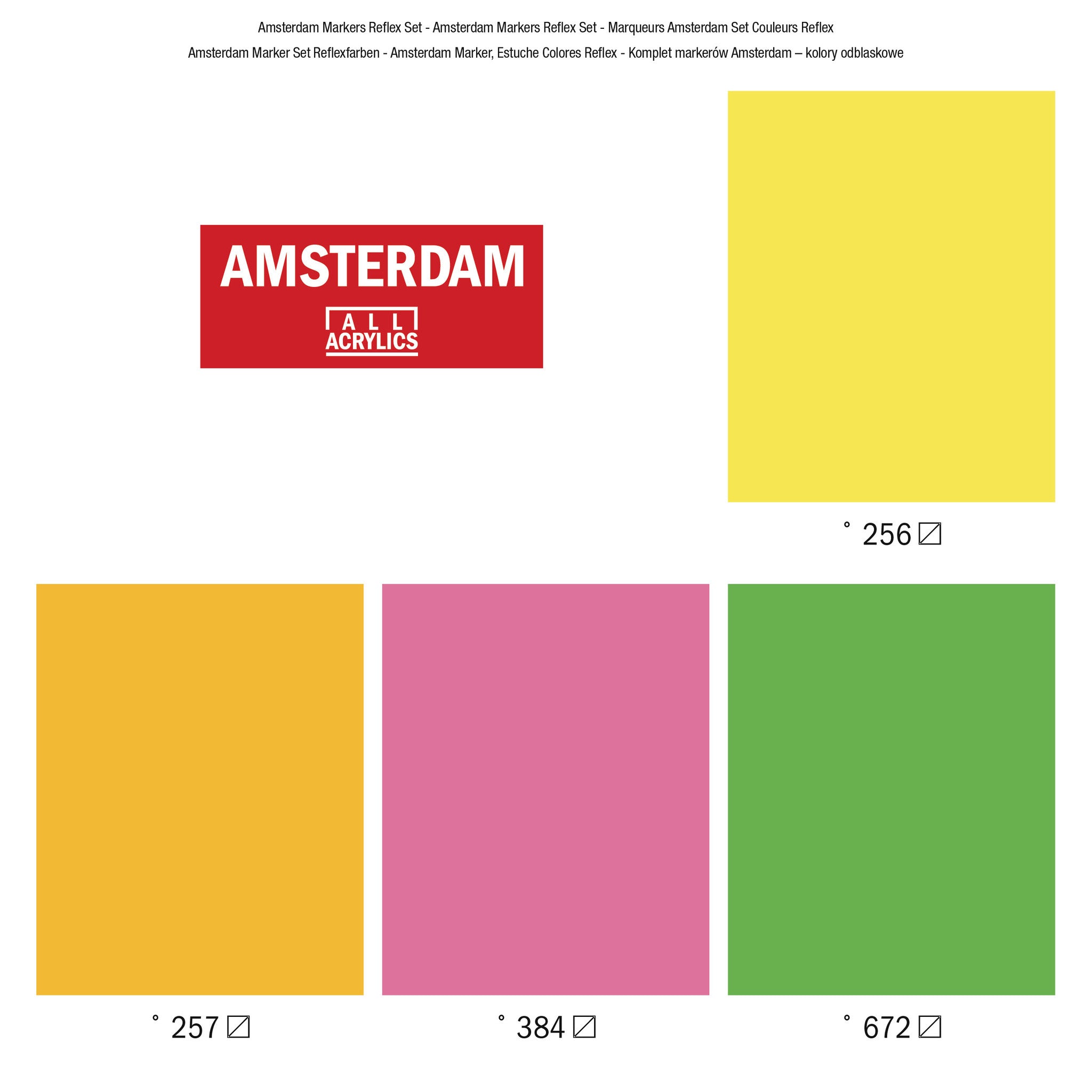 Amsterdam Acrylic Marker Reflex Set | 4 colors