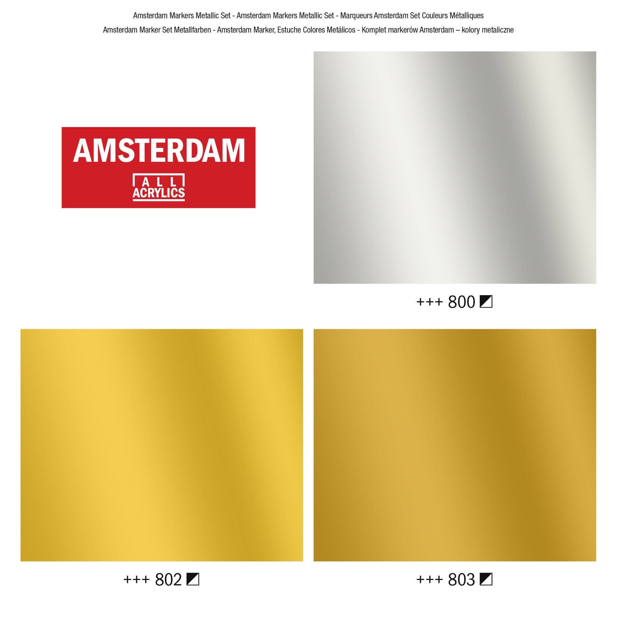 Amsterdam Acrylmarker metallic set | 3 kleuren