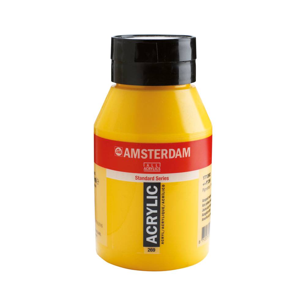 Amsterdam Standard Series Acrylic Paint Pot 1000 ml Azo Yellow Medium 269