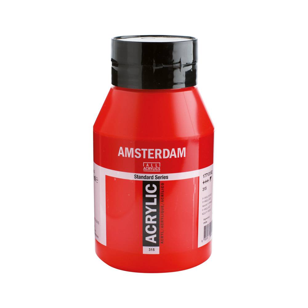 Amsterdam Standard Series Acrylic Paint Pot 1000 ml Pyrrolerood 315