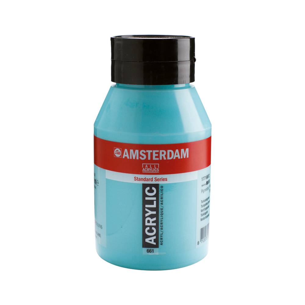 Amsterdam Standard Series Acrylverf Pot 1000 ml Turkooisgroen 661