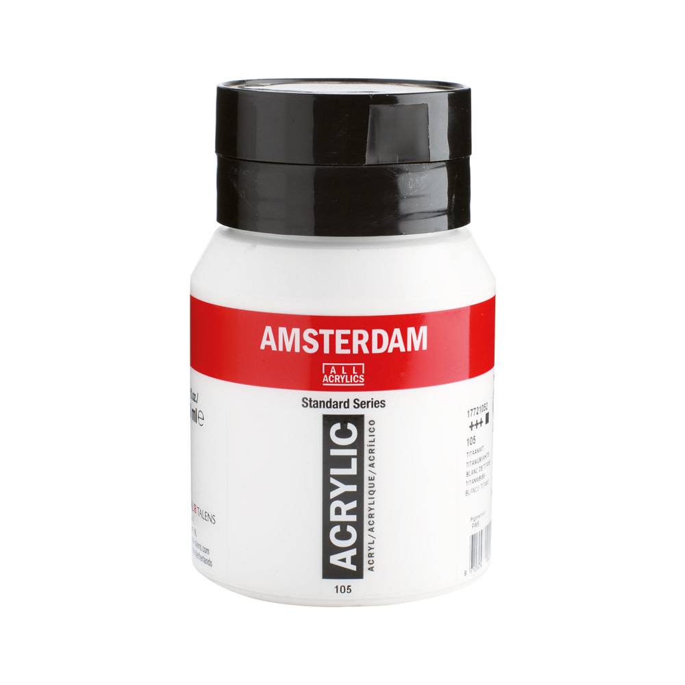 Amsterdam Standard Series Acrylic Paint Pot 500 ml Titanium White 105