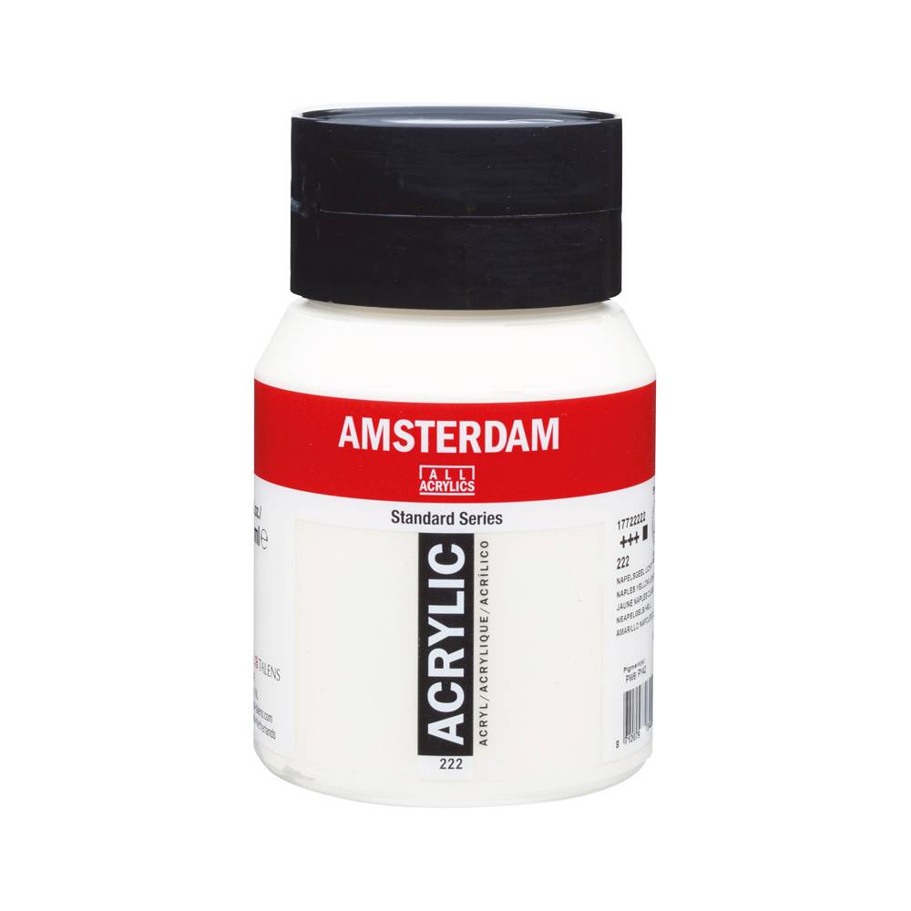 Amsterdam Standard Series Acrylic Paint Pot 500 ml Naples Yellow Light 222