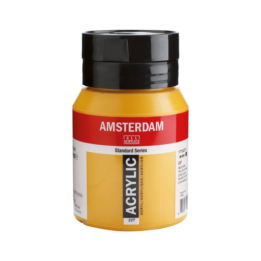 Amsterdam Standard Series Acrylic Paint Pot 500 ml Yellow Ochre 227