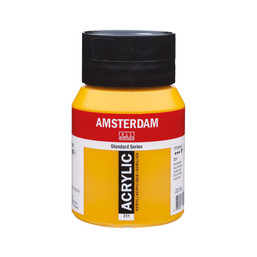 Amsterdam Standard Series Acrylic Paint Pot 500 ml Gold Ochre 231