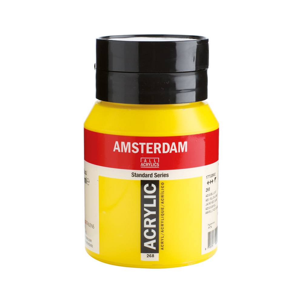Amsterdam Standard Series Acrylic Paint Pot 500 ml Azo Yellow Light 268