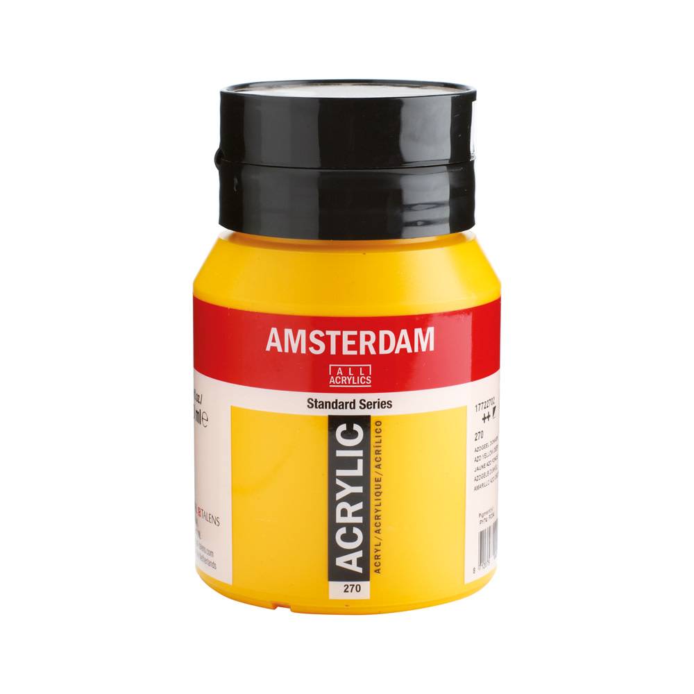 Amsterdam Standard Series Acrylic Paint Pot 500 ml Azo Yellow Dark 270
