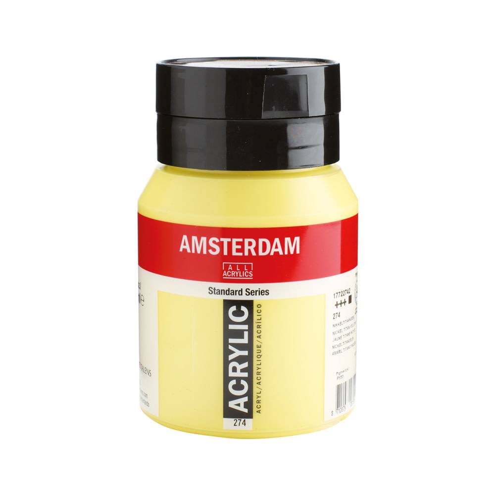 Amsterdam Standard Series Acrylverf Pot 500 ml Nikkeltitaangeel 274