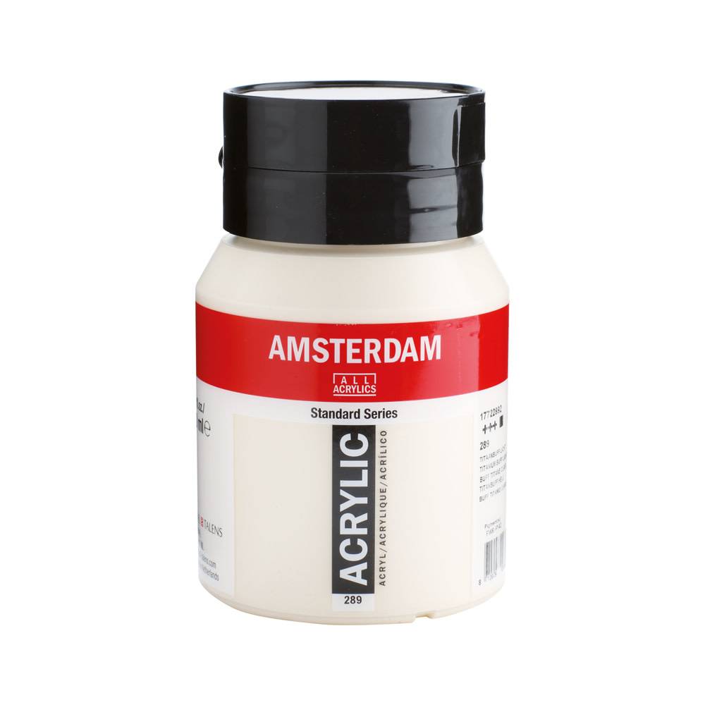 Amsterdam Standard Series Acrylic Paint Pot 500 ml Titanium Buff Light 289
