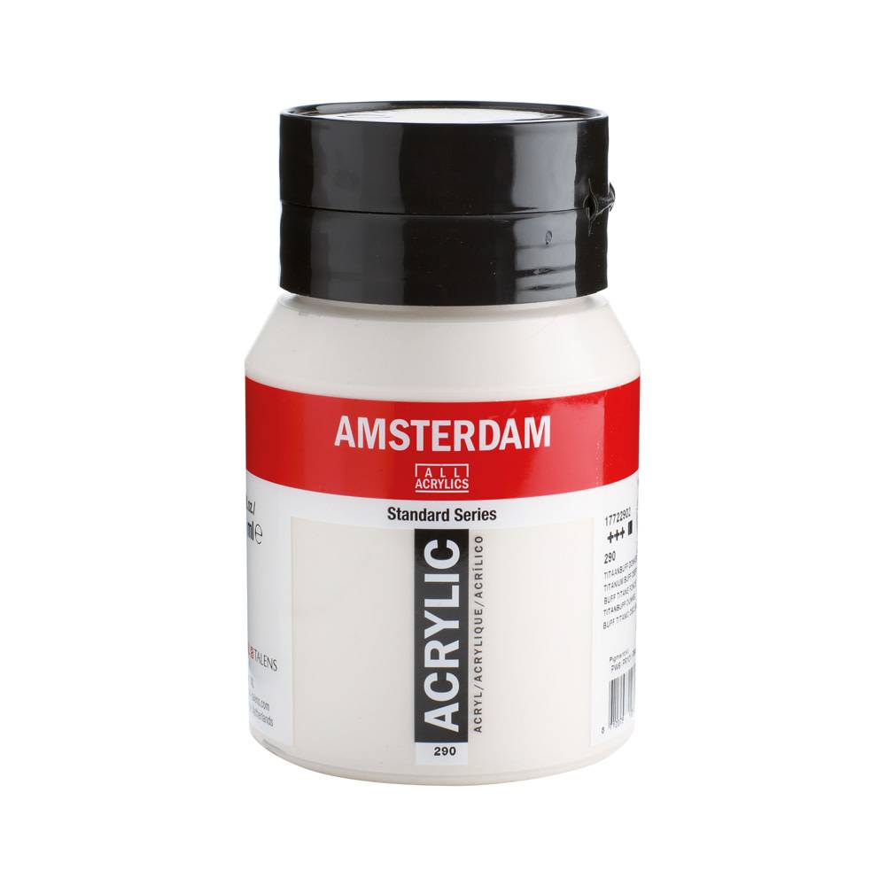 Amsterdam Standard Series Acrylic Paint Pot 500 ml Titanium Buff Dark 290